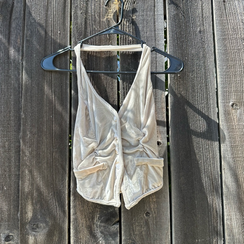 Cream Halter Top